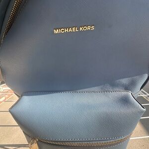 Michael Kors Blue Backpack